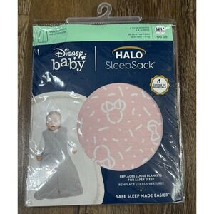 NWT Brand New Disney Pink Minnie Mouse Baby Halo SleepSack Size 6-12 Months